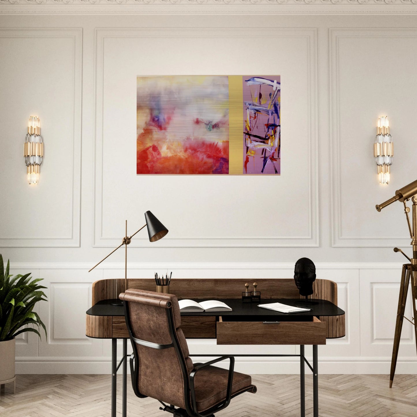 Ancient Jerusalem - 1992 - Ronnie Landfield Brushed Aluminum Print - 70x100 cm / 28x40 inches | Ronnie Landfield Aluminum Print | Ronnie Landfield Prints