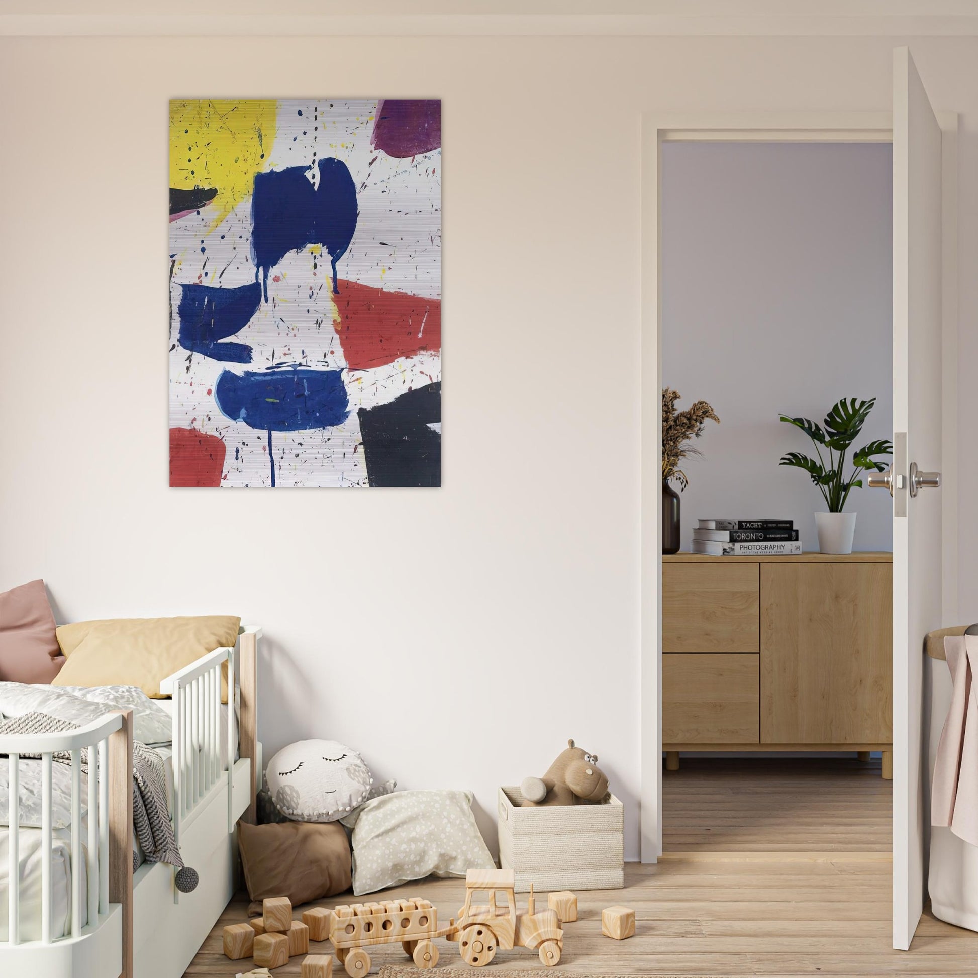Emblem 8  1 - Sam Francis Brushed Aluminum Print - 70x100 cm / 28x40 inches | Sam Francis Aluminum Print | Sam Francis Prints
