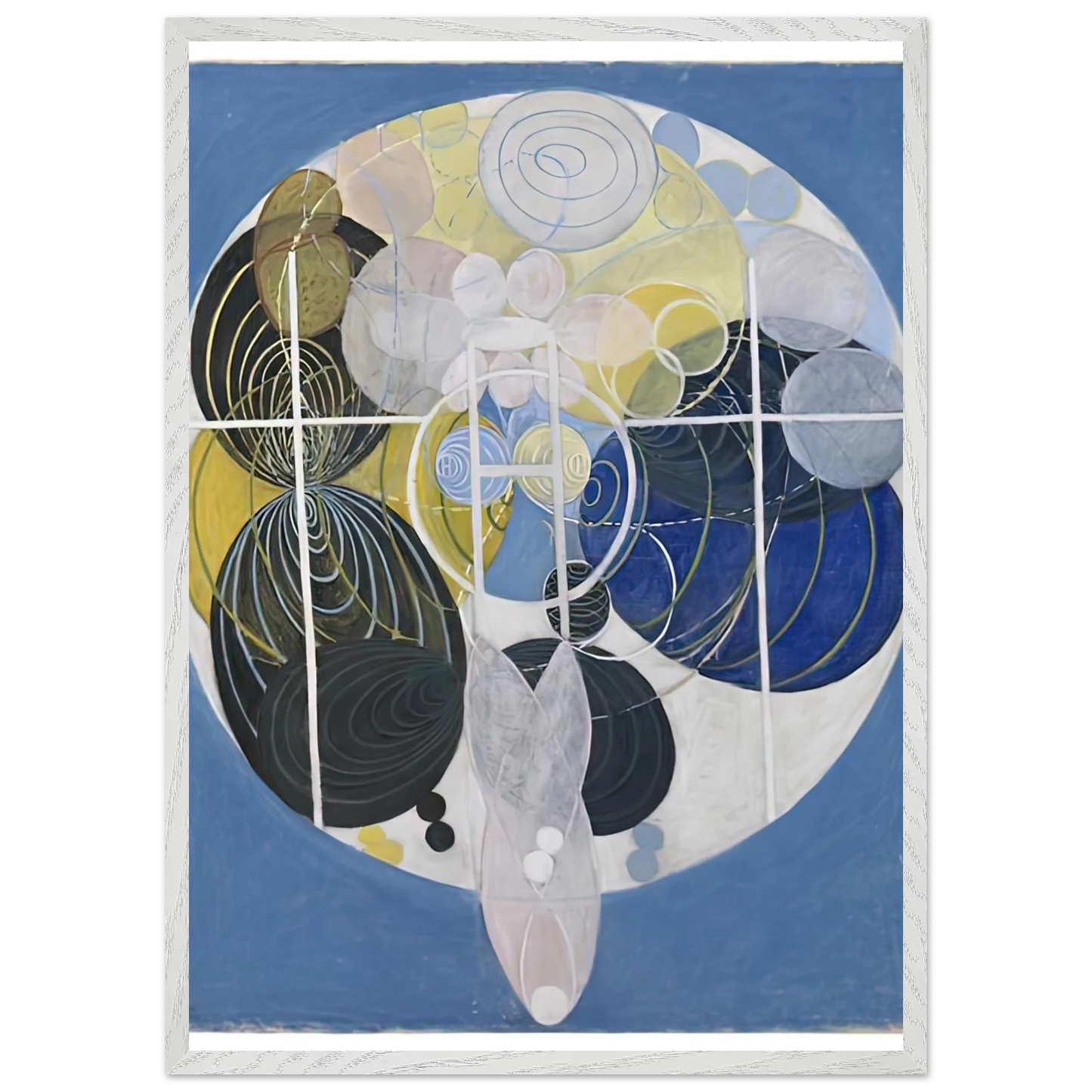 Hilma af Klint - THE LARGE FIGURE PAINTINGS NR 5 1907 Wall art - 50x70 cm / 20x28 inches - Premium Wooden Framed Poster With Fine Art Paper-canvas - Wood frame