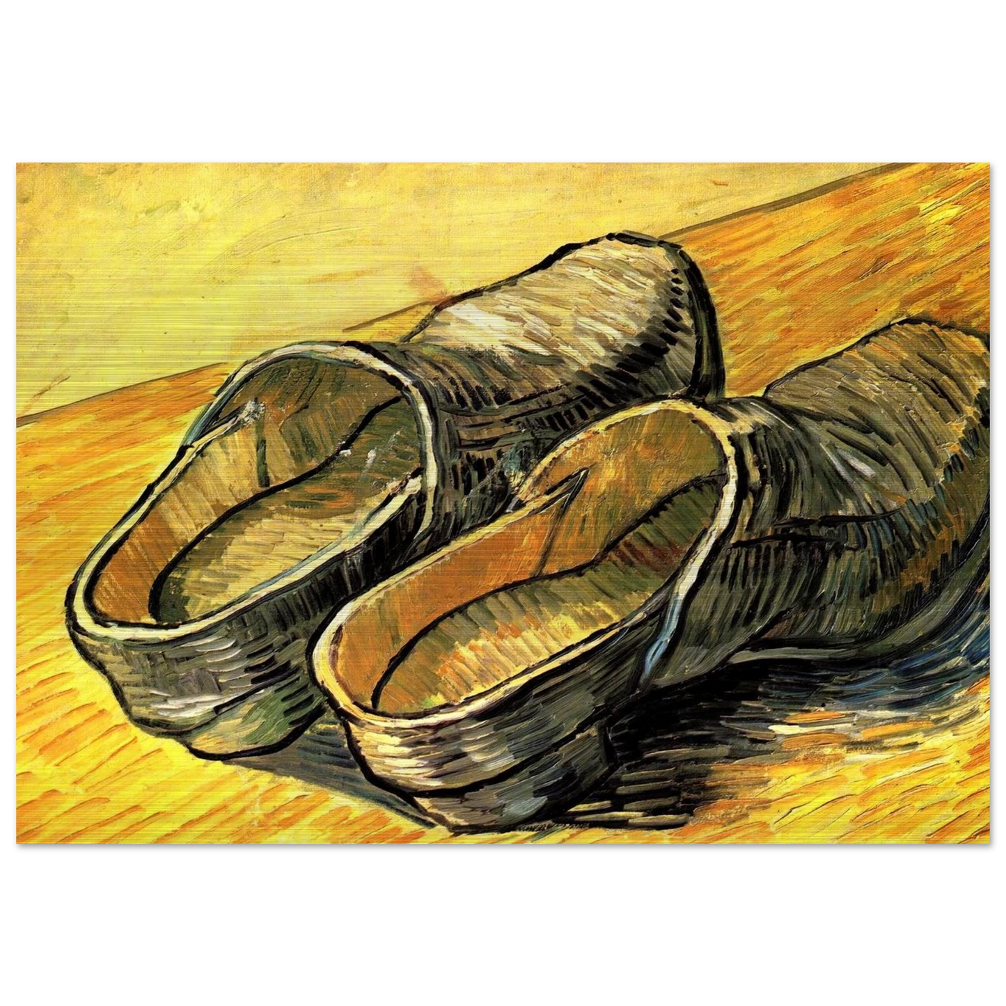 A Pair of Leather Clogs - Vincent van Gogh Brushed Aluminum Print - 70x100 cm / 28x40 inches | Vincent van Gogh Aluminum Print | Vincent van Gogh Prints