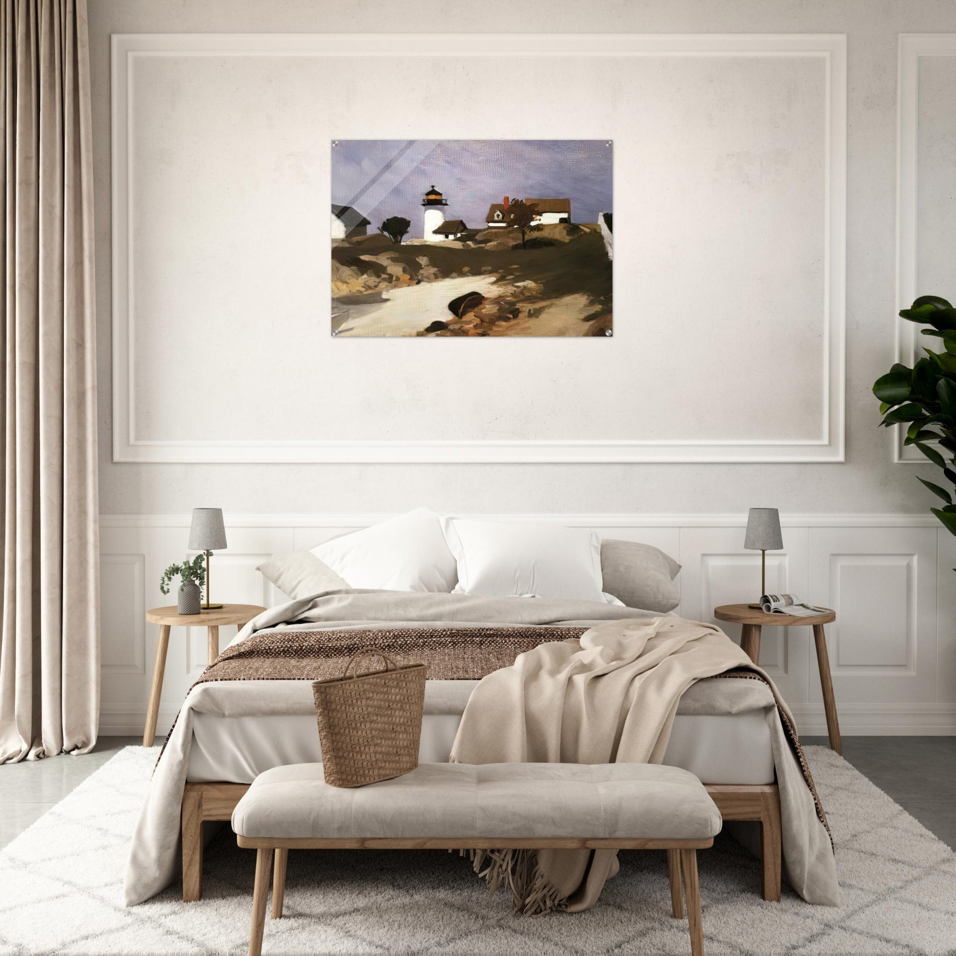 Squam Light - Edward Hopper Acrylic Print - 70x100 cm / 28x40″ inches | Edward Hopper Wall Art | Edward Hopper Prints