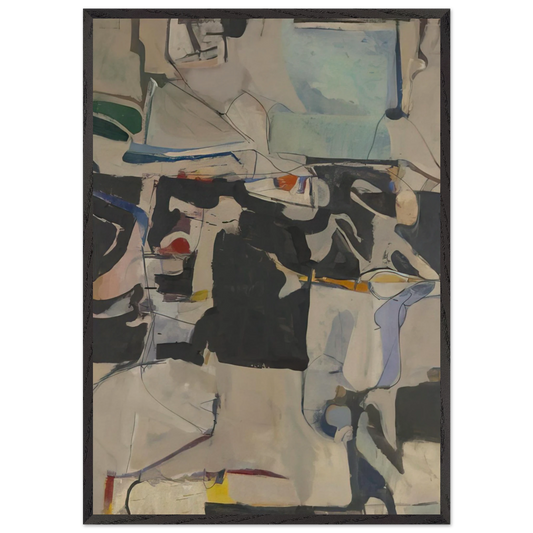 Urbana 6 - Richard Diebenkorn 70x100 cm / 28x40 inches Framed Art Print – Black Wooden Frame