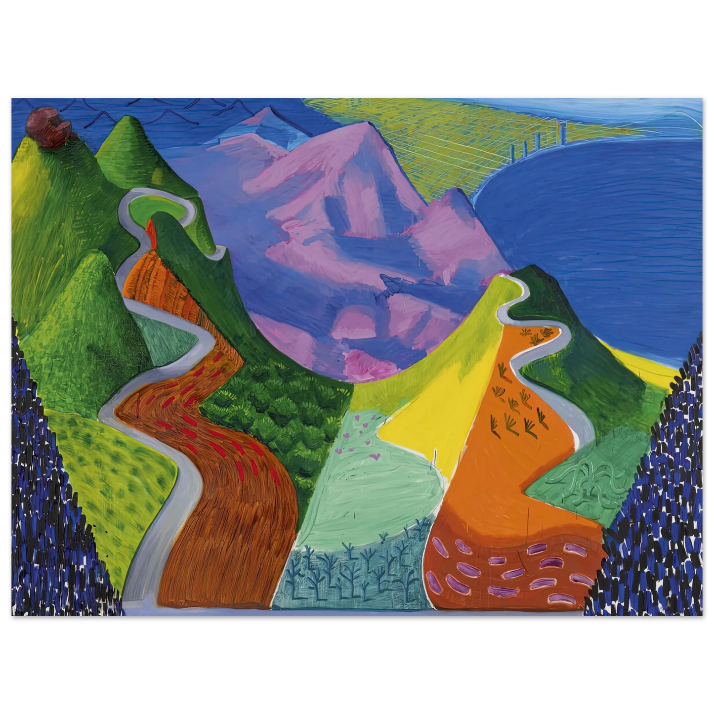 David Hockney - David Hockney Wall art - 40x40 cm / 16x16 inches - Fine Art Poster-canvas - -