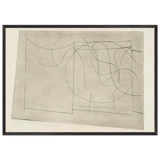 Aegean - 1967 - Ben Nicholson 70x100 cm / 28x40 inches Framed Art Print – Black Wooden Frame