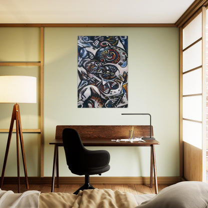 BIRTH - Jackson Pollock Brushed Aluminum Print - 70x100 cm / 28x40 inches | Jackson Pollock Aluminum Print | Jackson Pollock Prints
