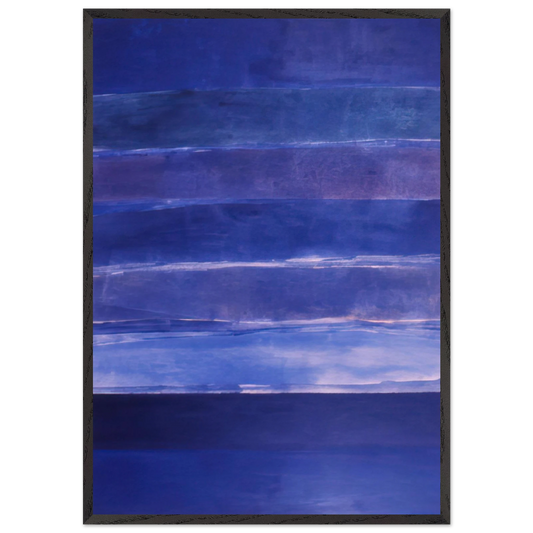 Ocean Love - 1981 - Ronnie Landfield 70x100 cm / 28x40 inches Framed Art Print – Black Wooden Frame