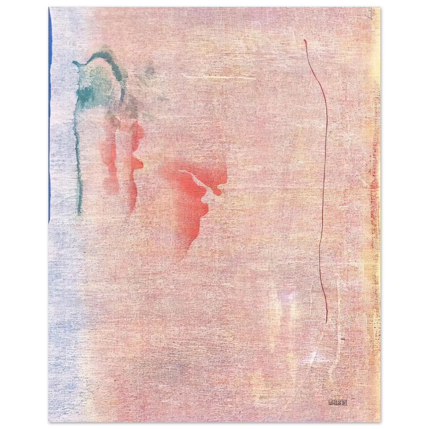 Helen Frankenthaler - Cedar Hill - 1983 Wall art - 27x35 cm / 11x14 inches - Premium Wooden Framed Poster With Fine Art Paper-canvas - White frame
