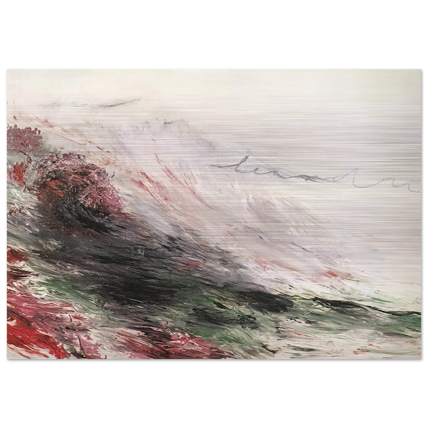 Hero and Leandro  A Painting in Four Parts  Part I - Cy Twombly Brushed Aluminum Print - 70x100 cm / 28x40 inches | Cy Twombly Aluminum Print | Cy Twombly Prints