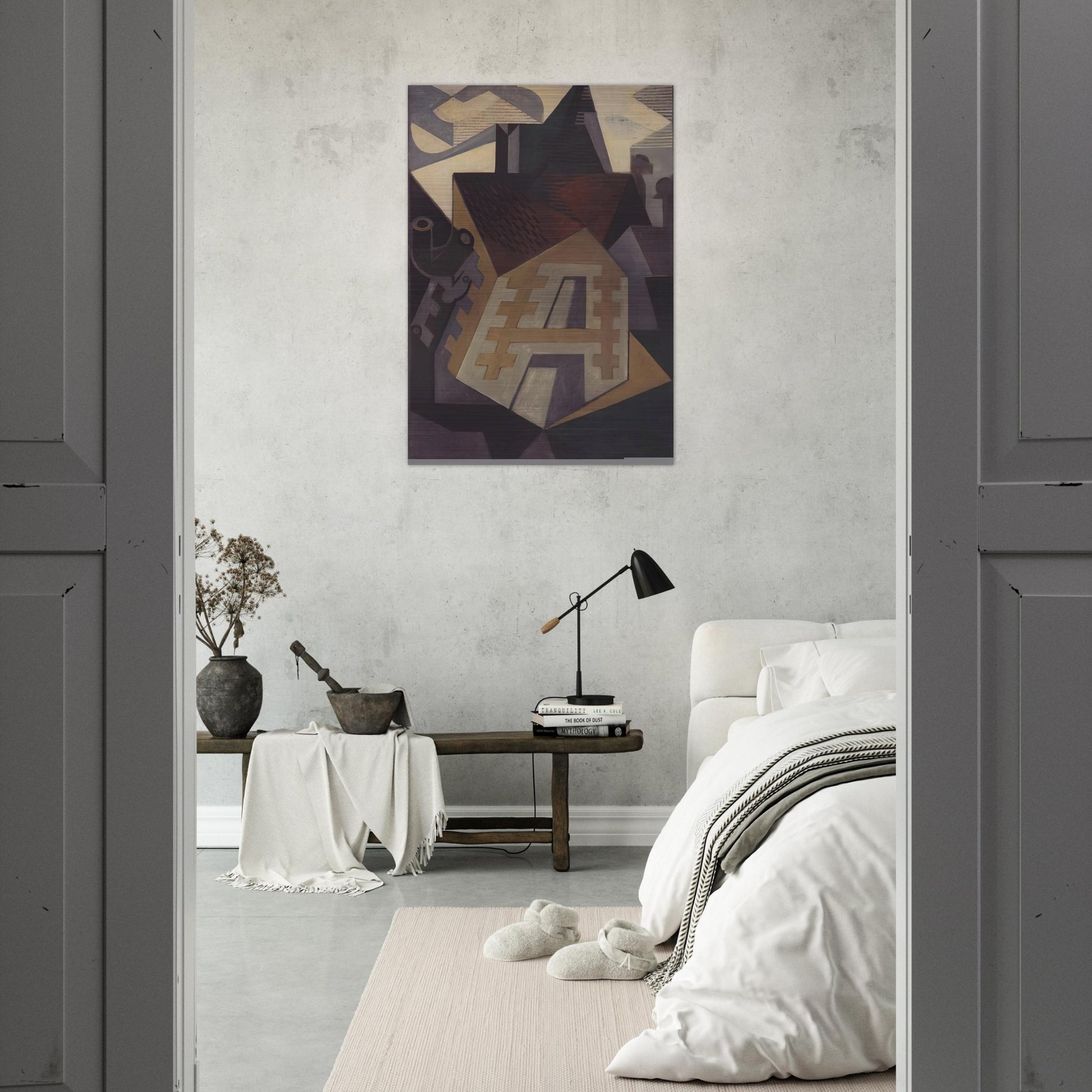 LANDSCAPE AT BEAULIEU 1918 - Juan Gris Brushed Aluminum Print - 70x100 cm / 28x40 inches | Juan Gris Aluminum Print | Juan Gris Prints