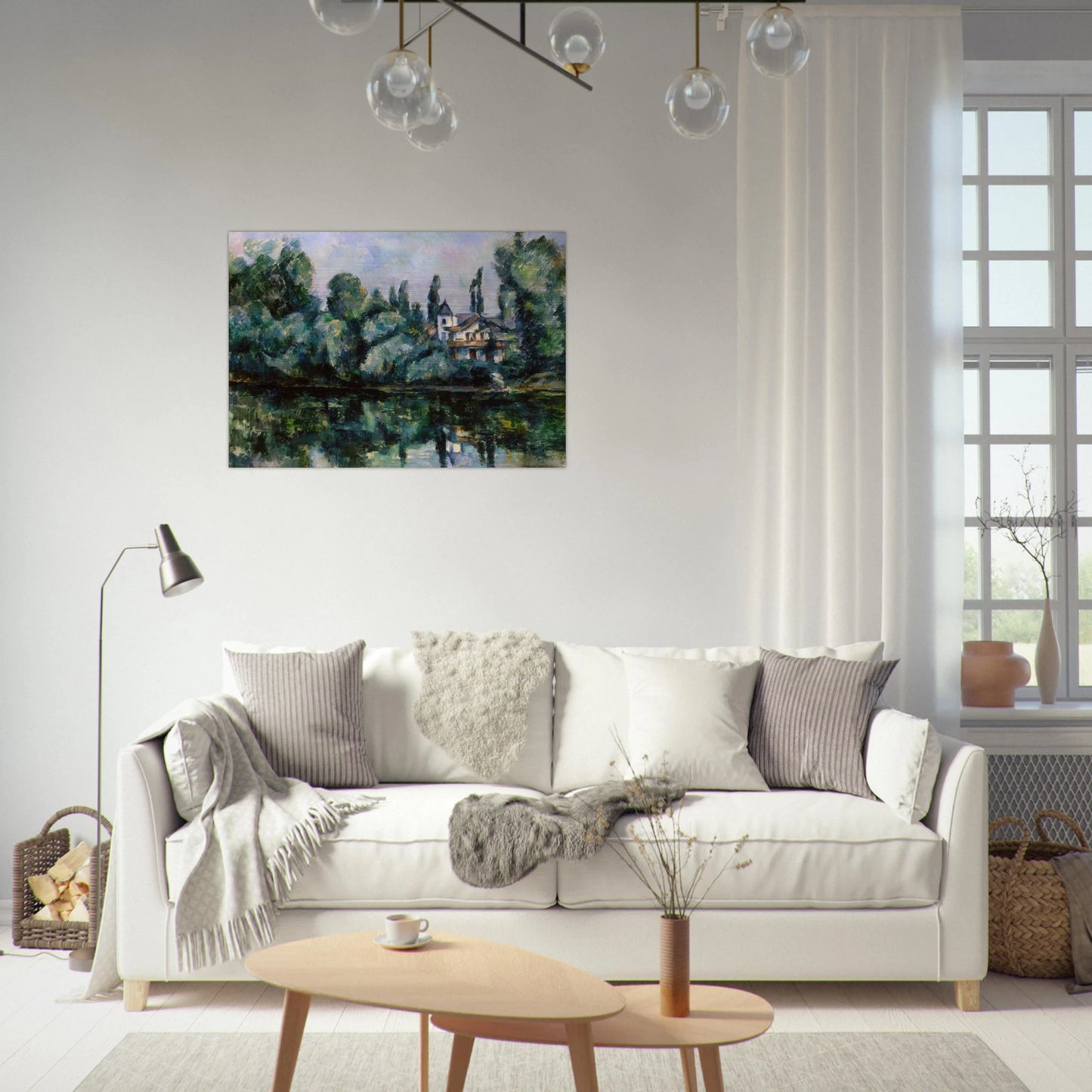The Banks of the Marne - Paul Cézanne Brushed Aluminum Print - 70x100 cm / 28x40 inches | Paul Cézanne Aluminum Print | Paul Cézanne Prints