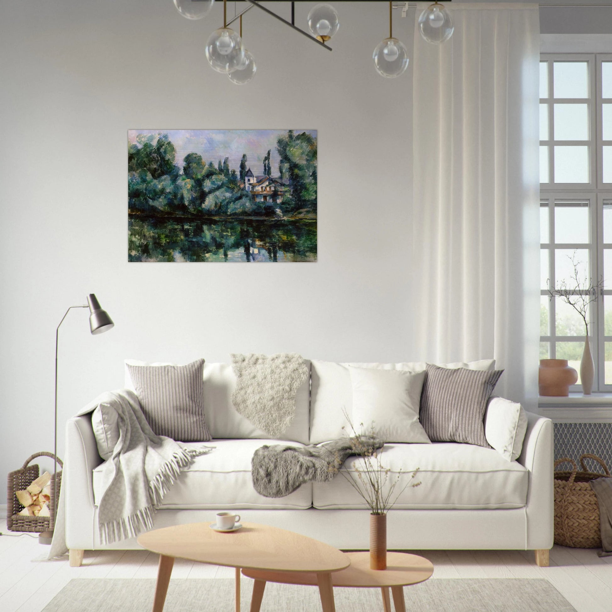The Banks of the Marne - Paul Cézanne Brushed Aluminum Print - 70x100 cm / 28x40 inches | Paul Cézanne Aluminum Print | Paul Cézanne Prints