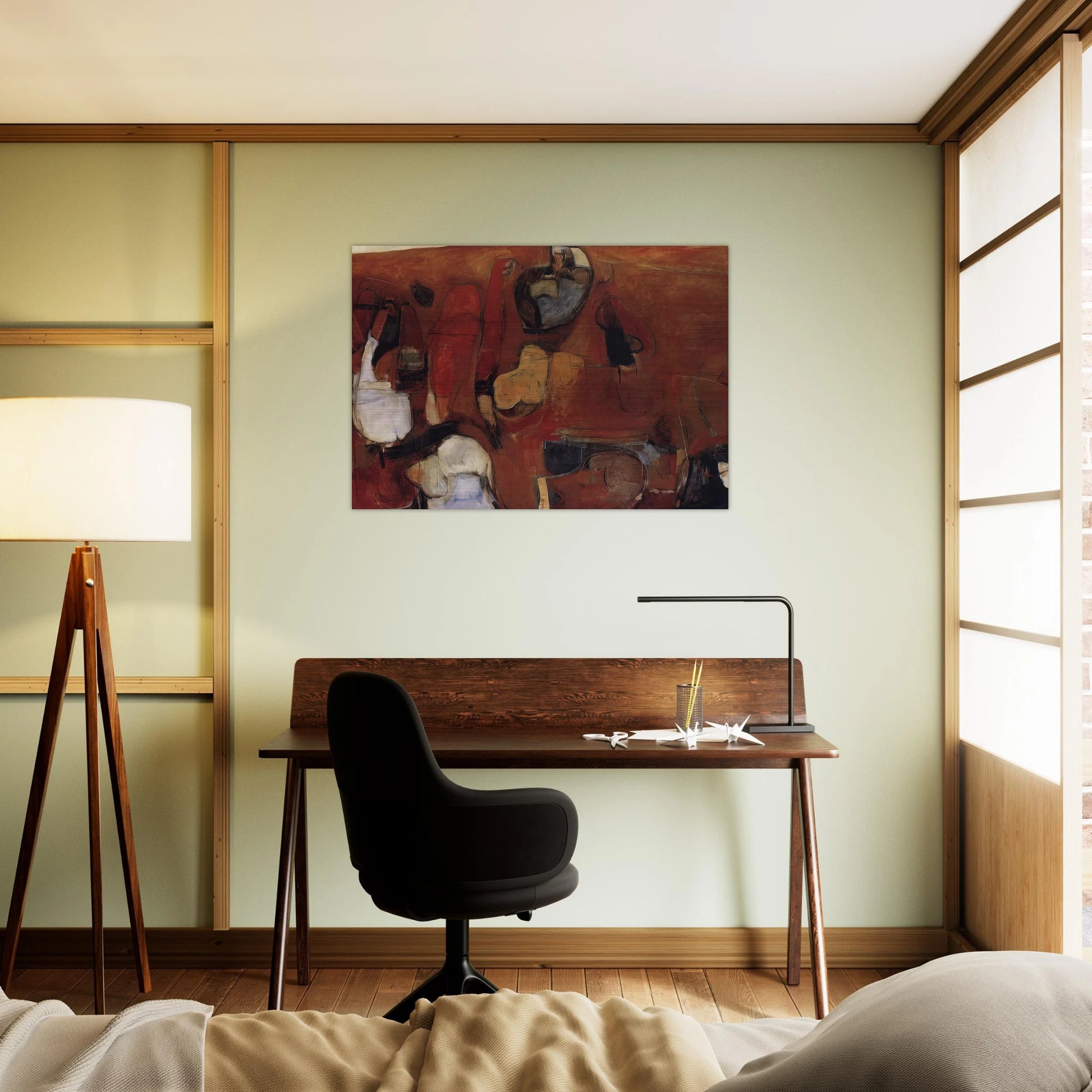 Untitled Red Painting - 1960 - Brett Whiteley Brushed Aluminum Print - 70x100 cm / 28x40 inches | Brett Whiteley Aluminum Print | Brett Whiteley Prints