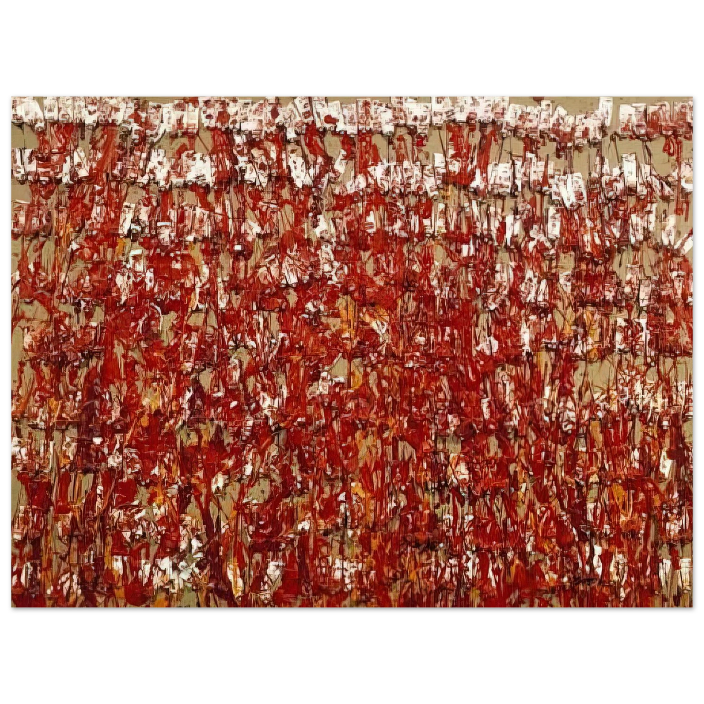 Arman - Red Tubes of Paint - 1980  75x100 cm / 30x40inches Fine Art Poster