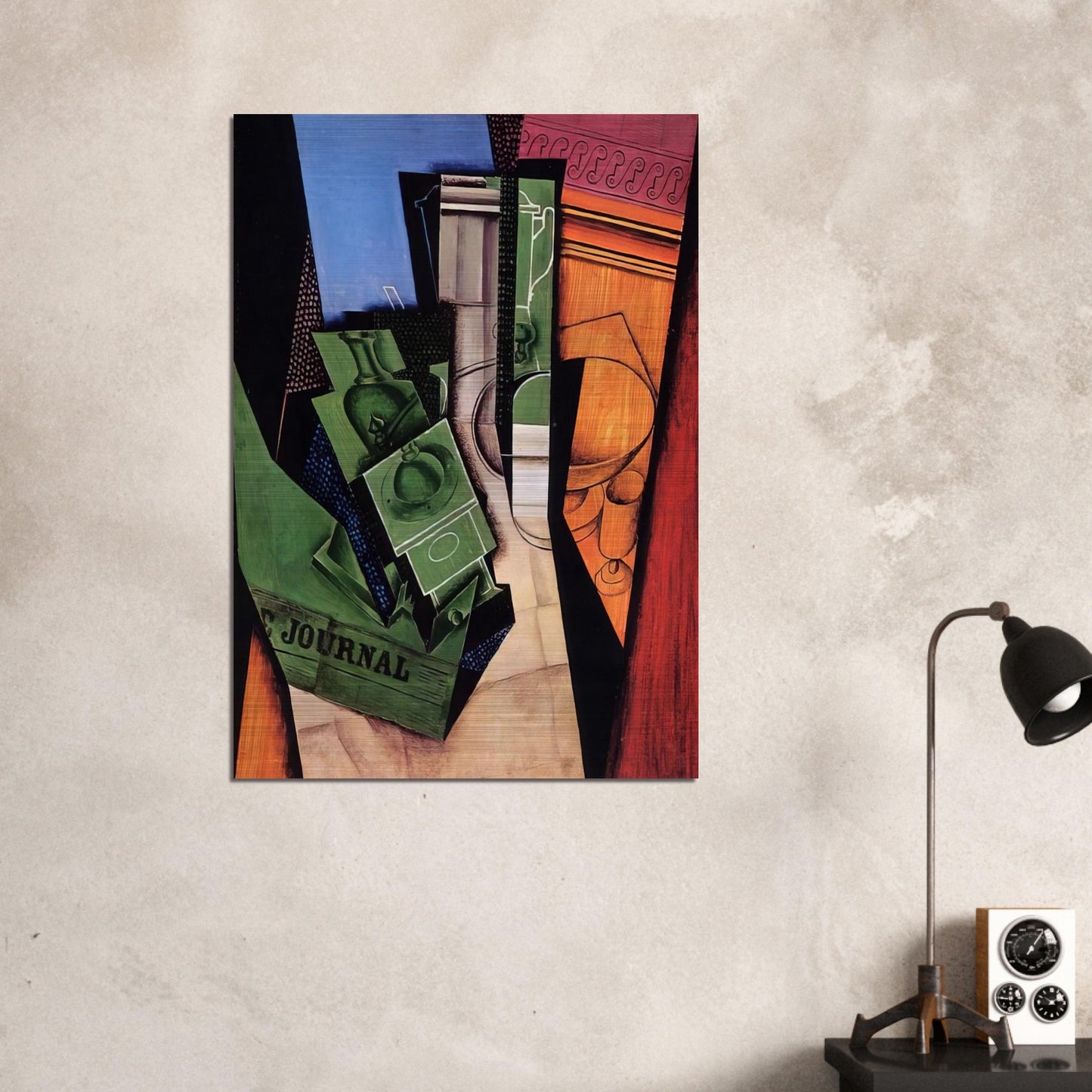 BREAKFAST 1915 - Juan Gris Brushed Aluminum Print - 70x100 cm / 28x40 inches | Juan Gris Aluminum Print | Juan Gris Prints