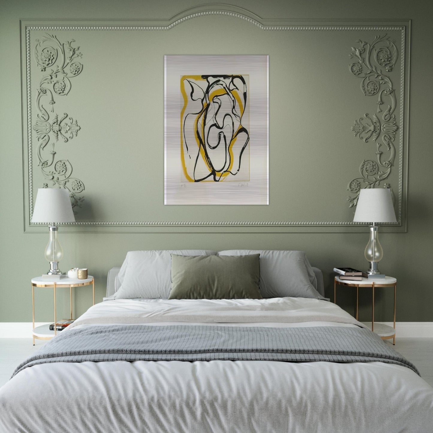 Untitled - Abstract Expressionism - Brice Marden Brushed Aluminum Print - 70x100 cm / 28x40 inches | Brice Marden Aluminum Print | Brice Marden Prints