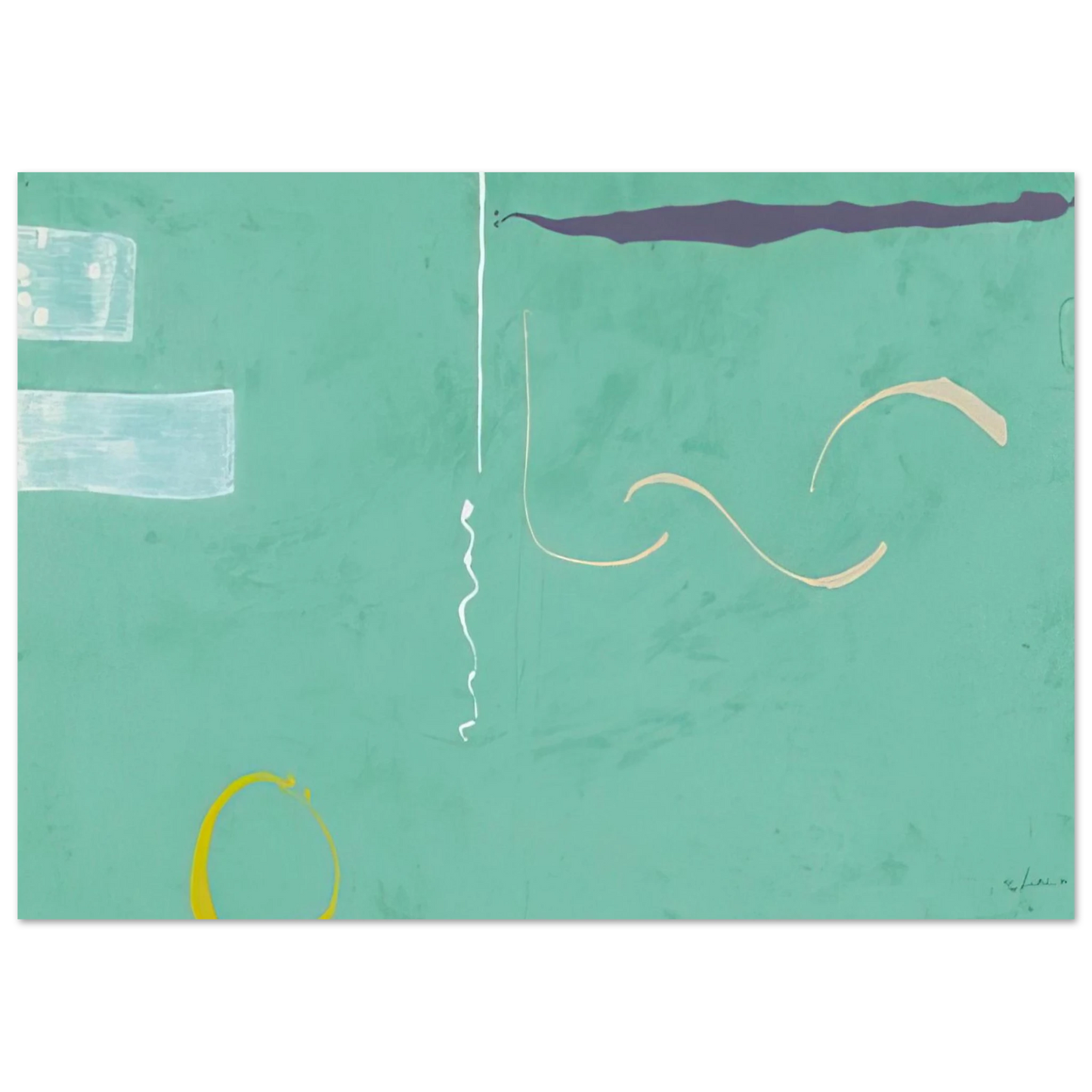 Helen Frankenthaler - Tahiti - 1989 Wall art - 40x50 cm / 16x20 inches - Premium Wooden Framed Poster With Fine Art Paper-canvas - Black frame