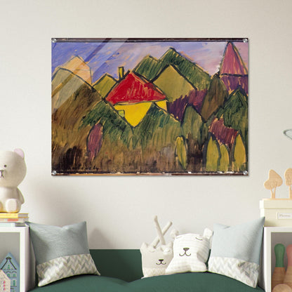 ROTE GIEBEL ROTE D CHER 1910 - Alexej von Jawlensky Acrylic Print - 70x100 cm / 28x40″ inches