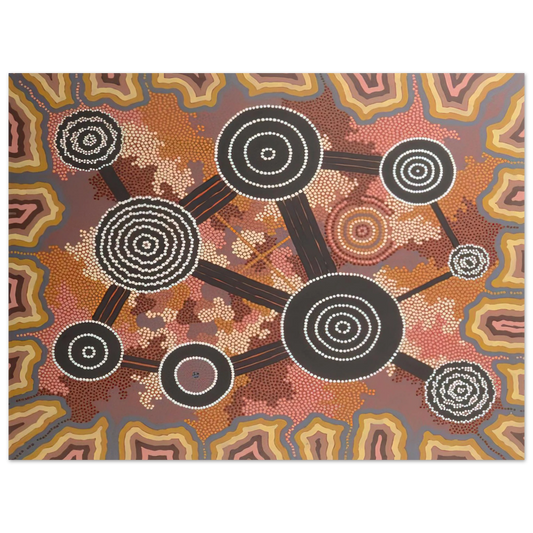Clifford Possum Tjapaltjarri - Untitled - 1996  75x100 cm / 30x40inches Fine Art Poster