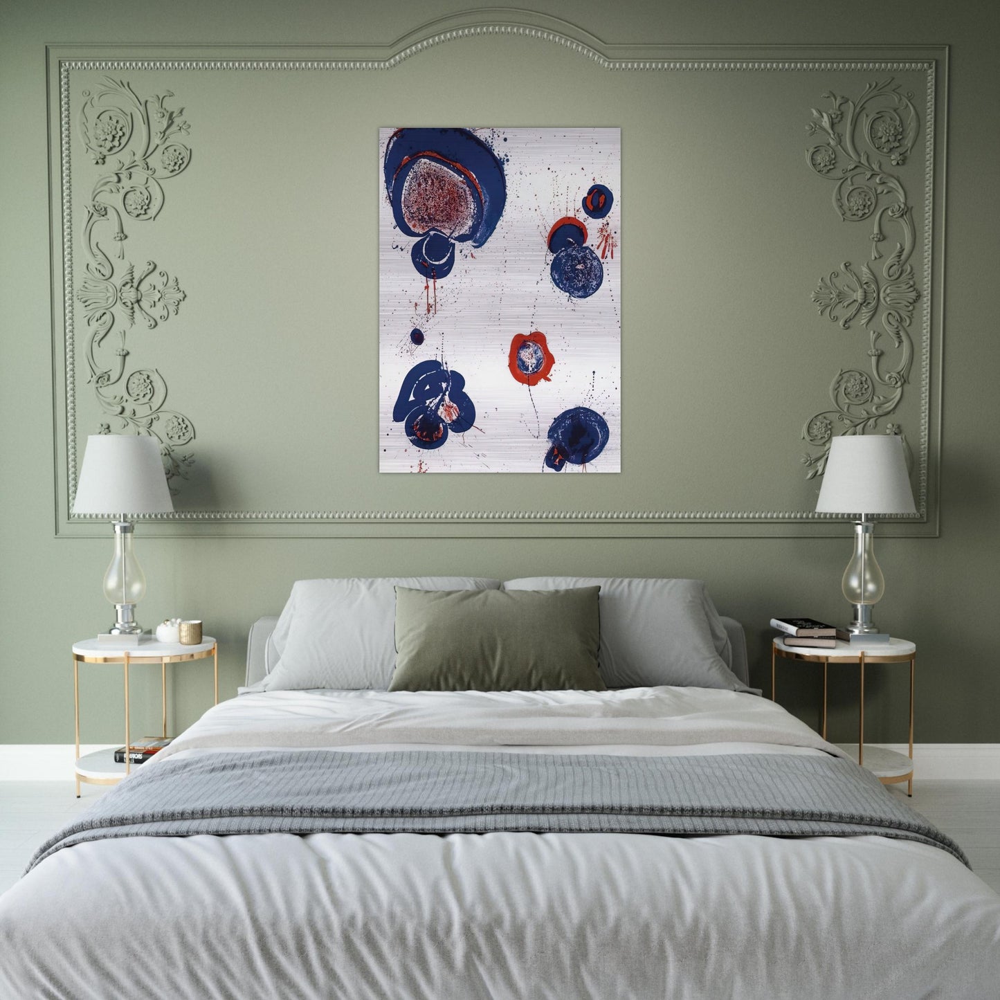 Chinese Planet - Sam Francis Brushed Aluminum Print - 70x100 cm / 28x40 inches | Sam Francis Aluminum Print | Sam Francis Prints