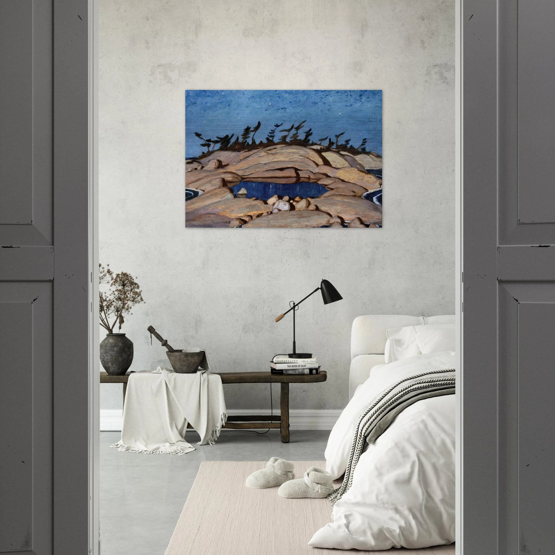 Night Pine Island - 1921 - A.Y. Jackson Brushed Aluminum Print - 70x100 cm / 28x40 inches | A.Y. Jackson Aluminum Print | A.Y. Jackson Prints