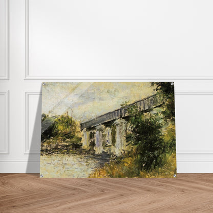 Railway Bridge at Argenteuil - claude monet Acrylic Print - 70x100 cm / 28x40″ inches