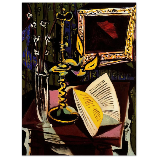 Pablo Picasso - Still life with candlestick - 1937  75x100 cm / 30x40inches Fine Art Poster