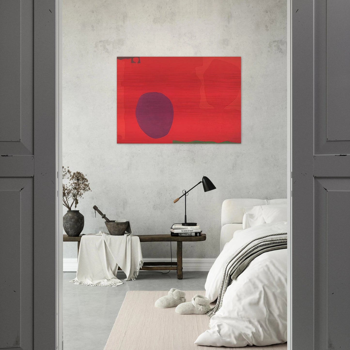 Cadmium with Violet, Scarlet, Emerald, Lemon and Venetian - 1969 - Patrick Heron Brushed Aluminum Print - 70x100 cm / 28x40 inches | Patrick Heron Aluminum Print | Patrick Heron Prints