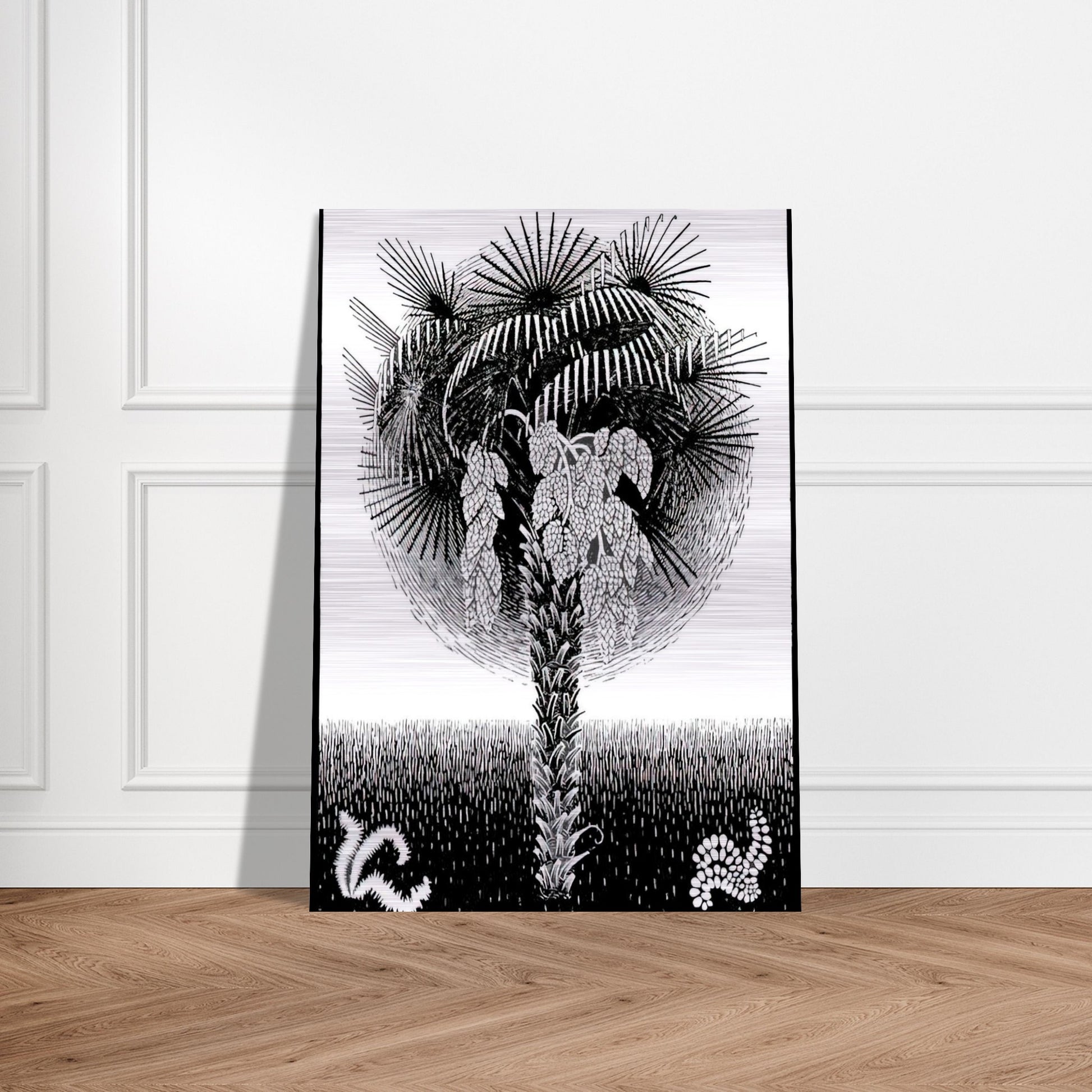 PALM TREE - MC Escher Brushed Aluminum Print - 70x100 cm / 28x40 inches | MC Escher Aluminum Print | MC Escher Prints