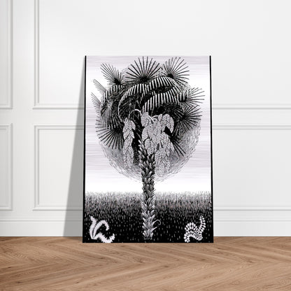 PALM TREE - MC Escher Brushed Aluminum Print - 70x100 cm / 28x40 inches | MC Escher Aluminum Print | MC Escher Prints