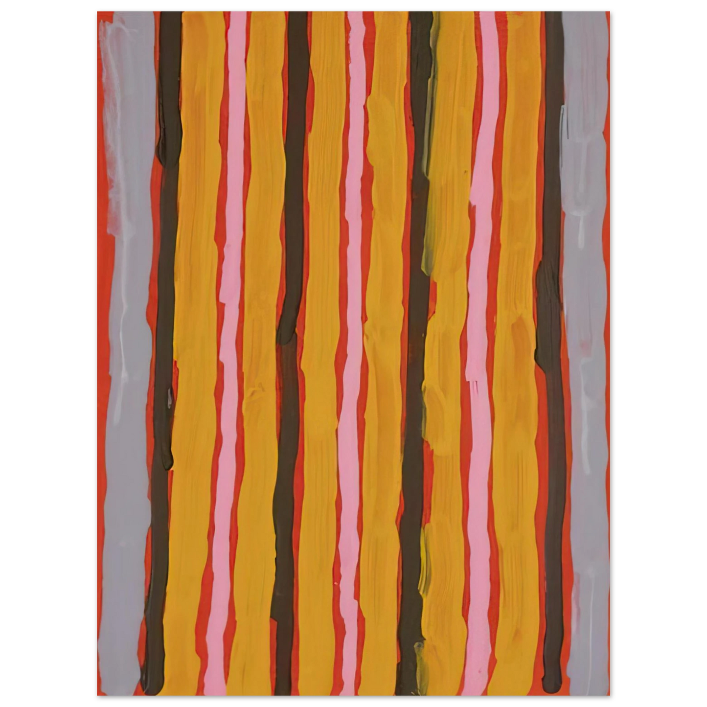 Clifford Possum Tjapaltjarri - Ceremonial Floor Paint - 2001  75x100 cm / 30x40inches Fine Art Poster