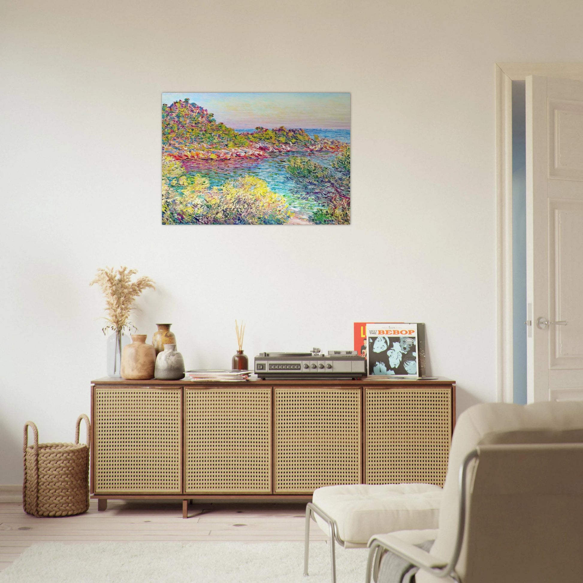 Landscape near Montecarlo - claude monet Brushed Aluminum Print - 70x100 cm / 28x40 inches | claude monet Aluminum Print | claude monet Prints