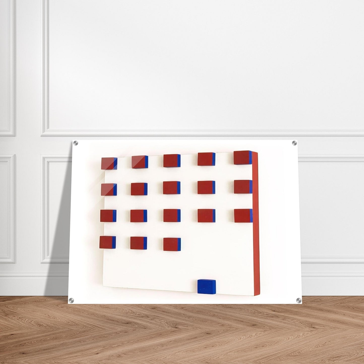 Relief in Red and Blue - 1956 - Lygia Pape Acrylic Print - 70x100 cm / 28x40″ inches