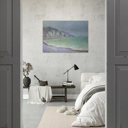 Cliff at Pourville 2 - claude monet Brushed Aluminum Print - 70x100 cm / 28x40 inches | claude monet Aluminum Print | claude monet Prints