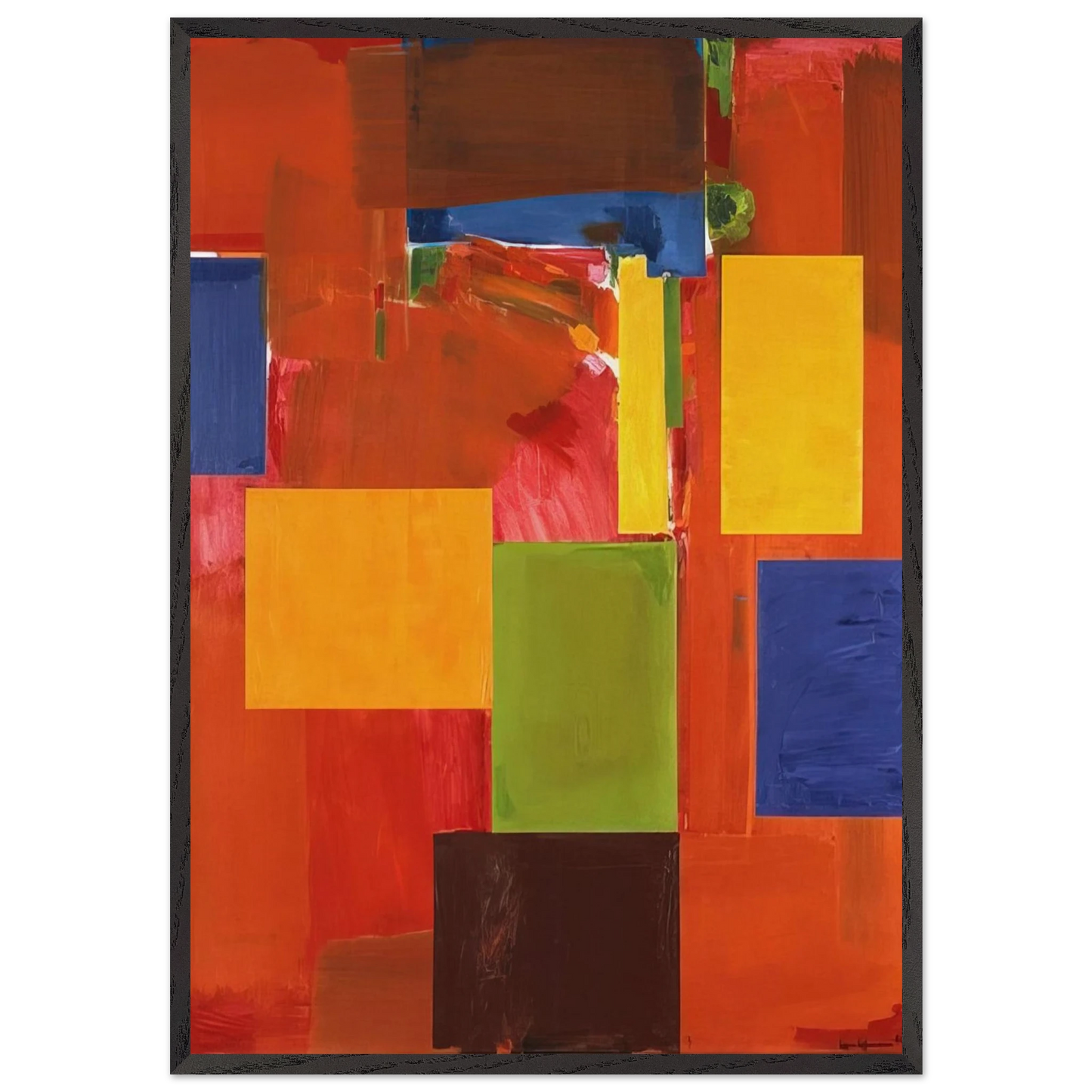 Sanctum Sanctorum - Hans Hofmann 70x100 cm / 28x40 inches Framed Art Print – Black Wooden Frame