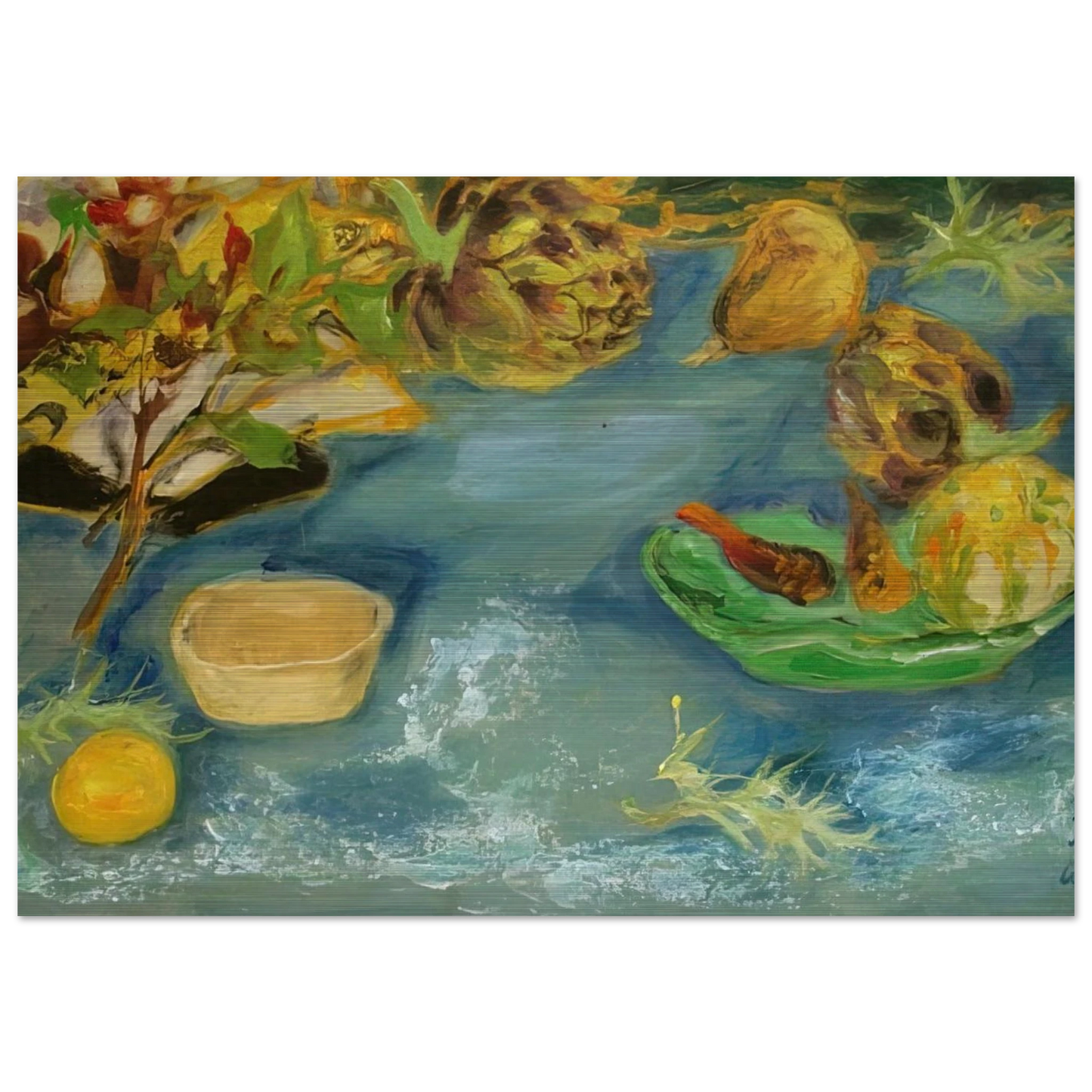 Still life with artichokes - 1956 - Le Pho Brushed Aluminum Print - 70x100 cm / 28x40 inches | Le Pho Aluminum Print | Le Pho Prints