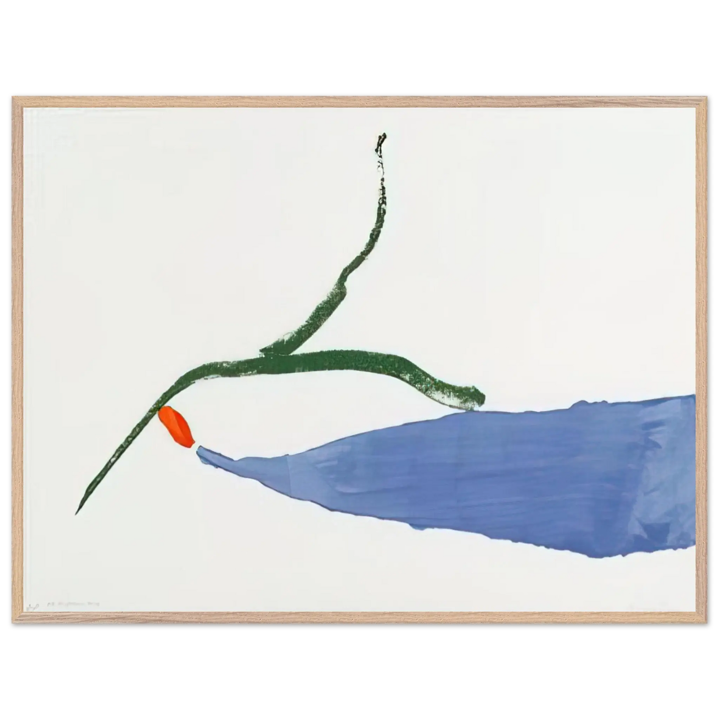 Helen Frankenthaler - A Little Zen - 1970 Wall art - 28x43  cm / XL (11x17 Inches) - Premium Wooden Framed Poster With Fine Art Paper - Wood frame
