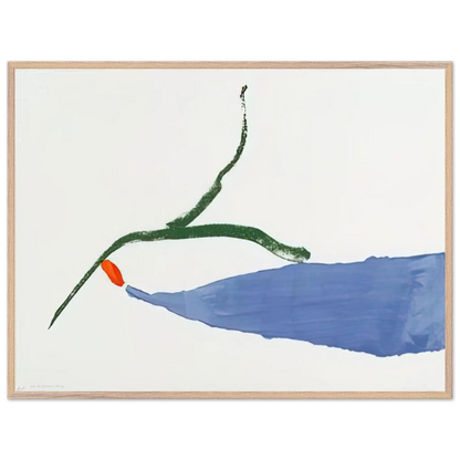 Helen Frankenthaler - A Little Zen - 1970 Wall art - 28x43  cm / XL (11x17 Inches) - Premium Wooden Framed Poster With Fine Art Paper - Wood frame