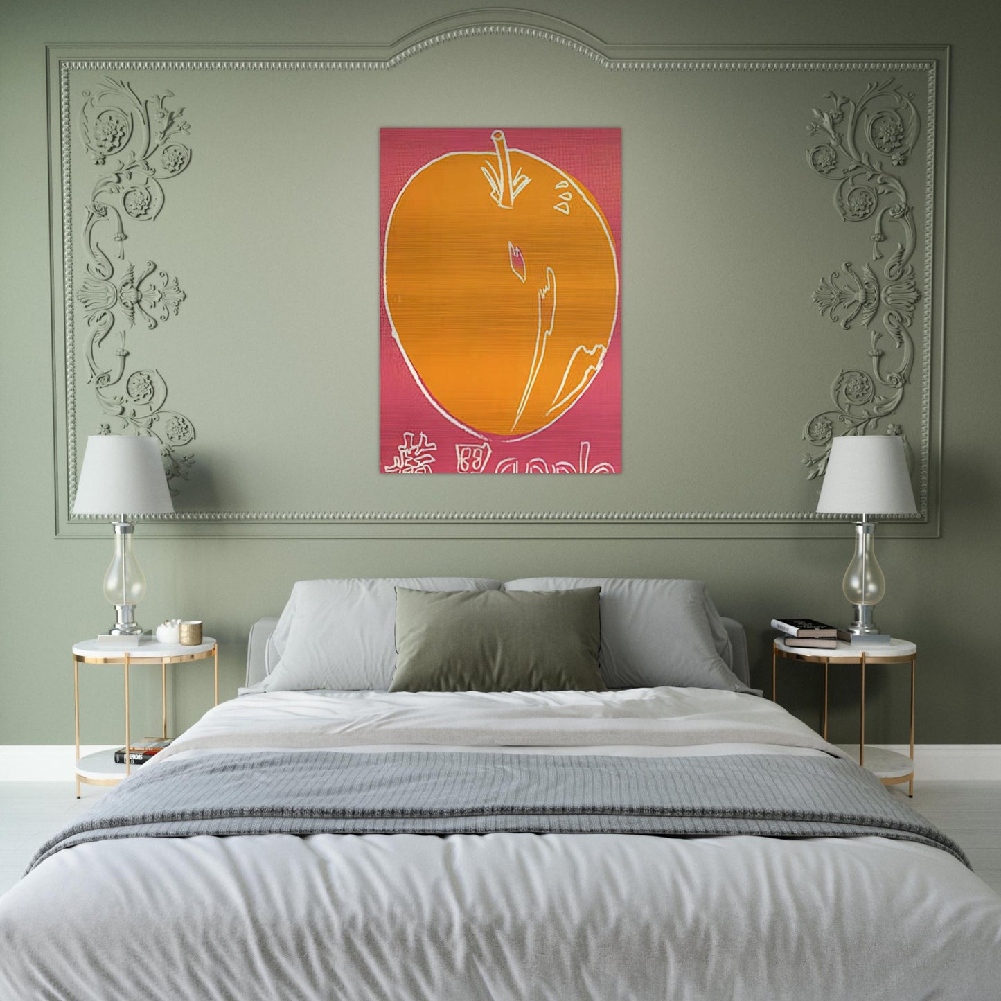 Apple - Andy Warhol Brushed Aluminum Print - 70x100 cm / 28x40 inches | Andy Warhol Aluminum Print | Andy Warhol Prints