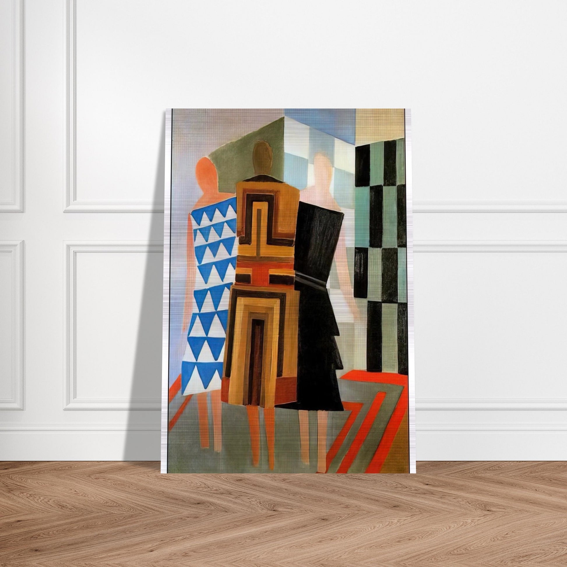 THREE WOMEN DRESSED SIMULTANEOUSLY - Sonia Delaunay Brushed Aluminum Print - 70x100 cm / 28x40 inches | Sonia Delaunay Aluminum Print | Sonia Delaunay Prints