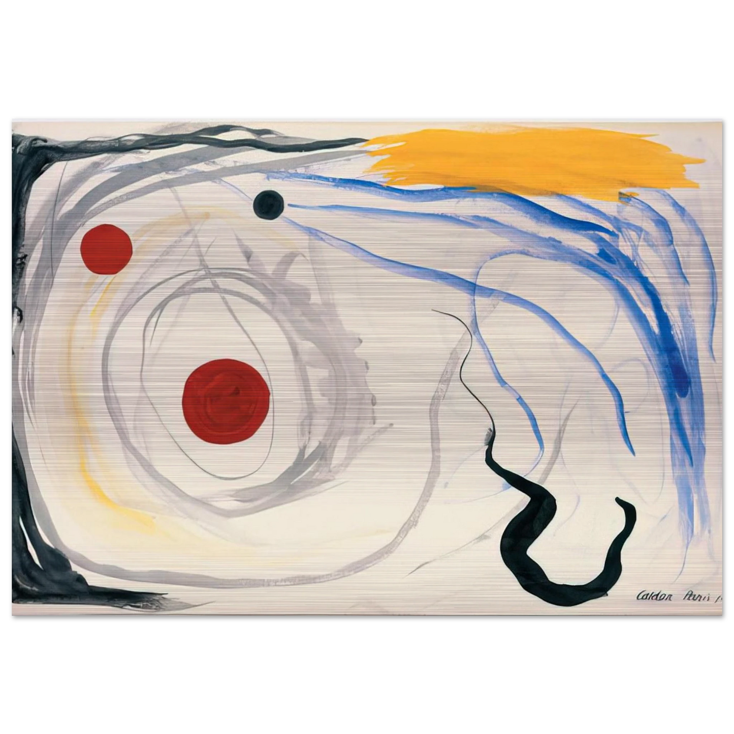 UNTITLED 1946 2 - Alexander Calder Brushed Aluminum Print - 70x100 cm / 28x40 inches | Alexander Calder Aluminum Print | Alexander Calder Prints