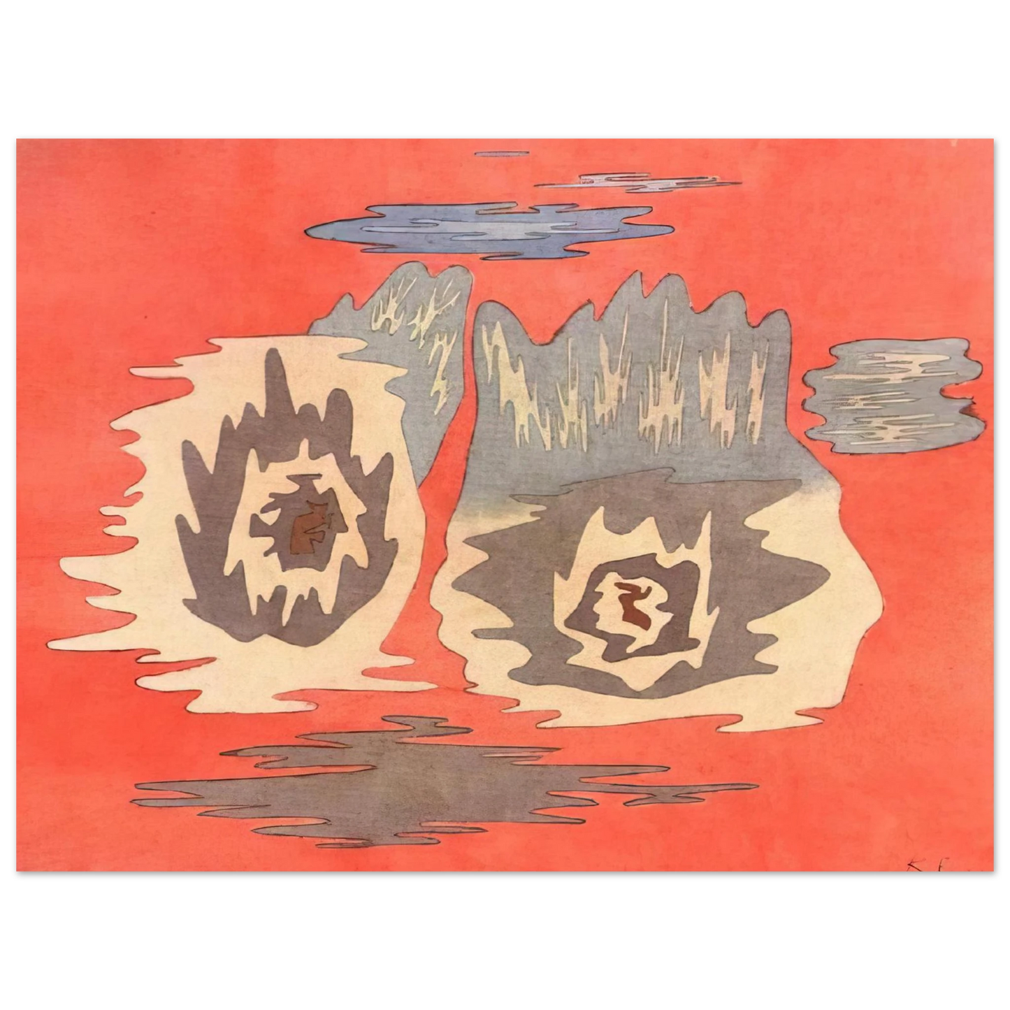 Paul Klee - THE PLACE OF THE TWINS 1929  75x100 cm / 30x40inches Fine Art Poster