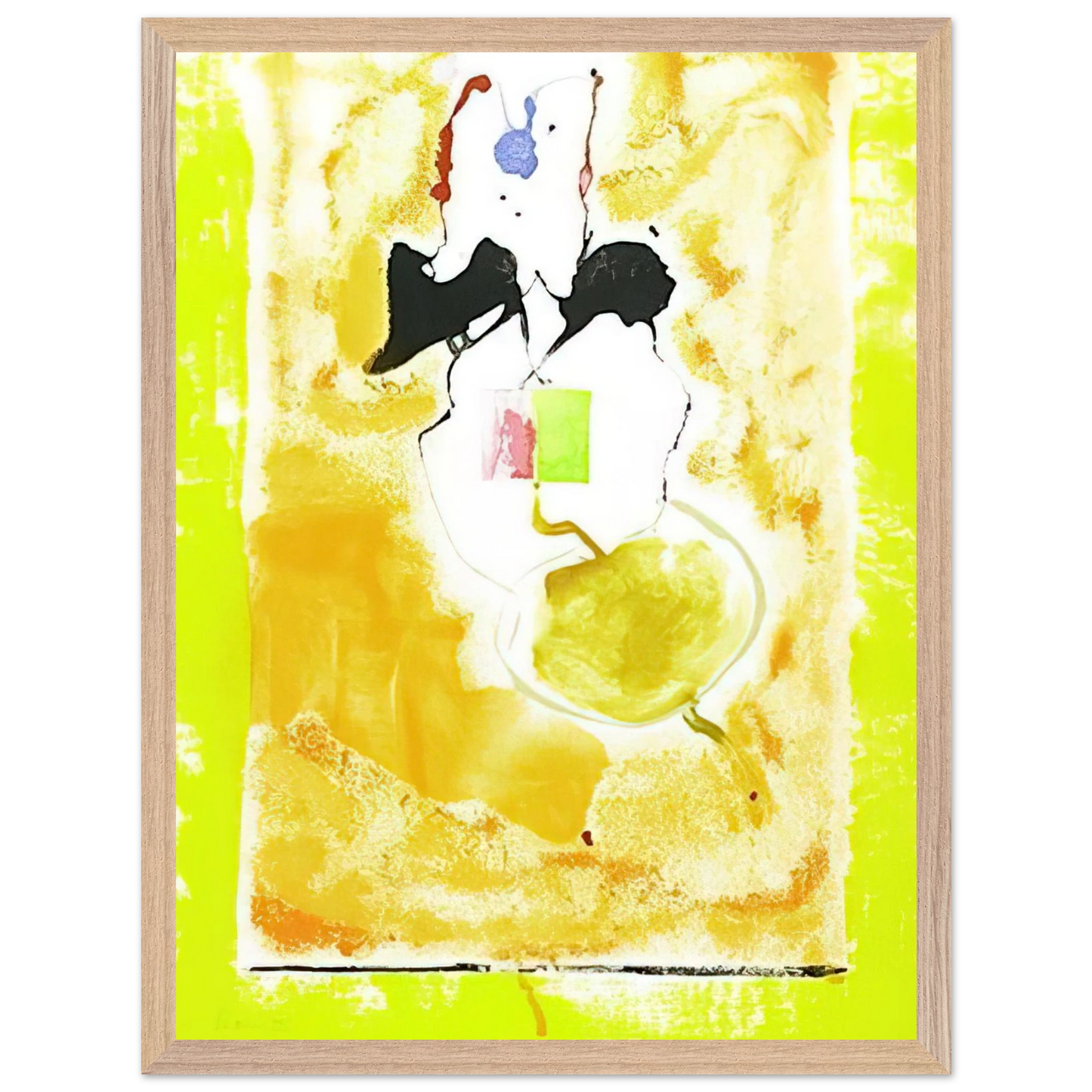 Helen Frankenthaler - Solar Imp - 2001 Wall art - 30x45 cm / 12x18 inches - Premium Wooden Framed Poster With Fine Art Paper-canvas - Wood frame