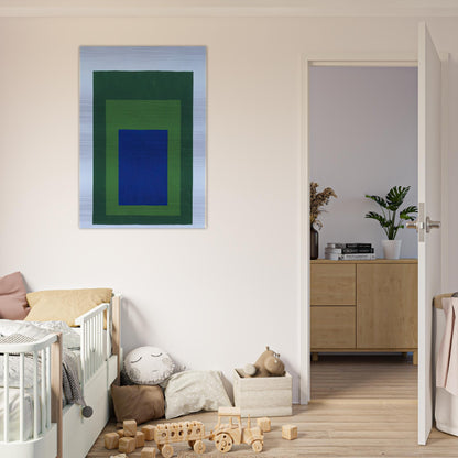 HOMAGE TO THE SQUARE BLUE GREEN 1950 - Josef Albers Brushed Aluminum Print - 70x100 cm / 28x40 inches | Josef Albers Aluminum Print | Josef Albers Prints