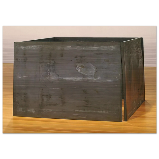 ONE TON PROP HOUSE OF CARDS 1969 - Richard Serra Brushed Aluminum Print - 70x100 cm / 28x40 inches | Richard Serra Aluminum Print | Richard Serra Prints