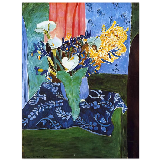 Henri Matisse - CALLA LILIES IRISES AND MIMOSAS 1913  75x100 cm / 30x40inches Fine Art Poster