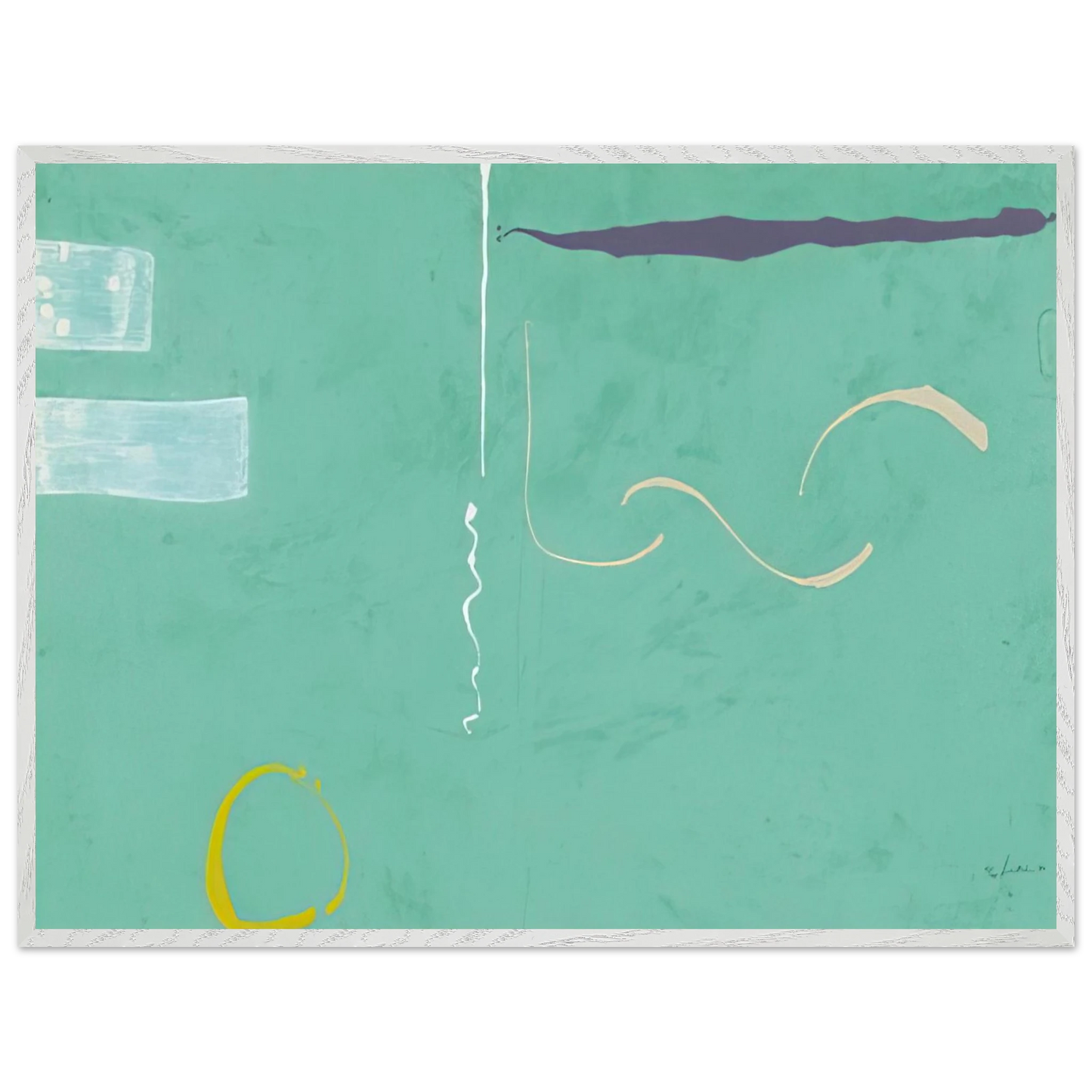Helen Frankenthaler - Tahiti - 1989 Wall art - A1 (59.4 x 84.1  cm) - Premium Wooden Framed Poster With Fine Art Paper-canvas - Black frame