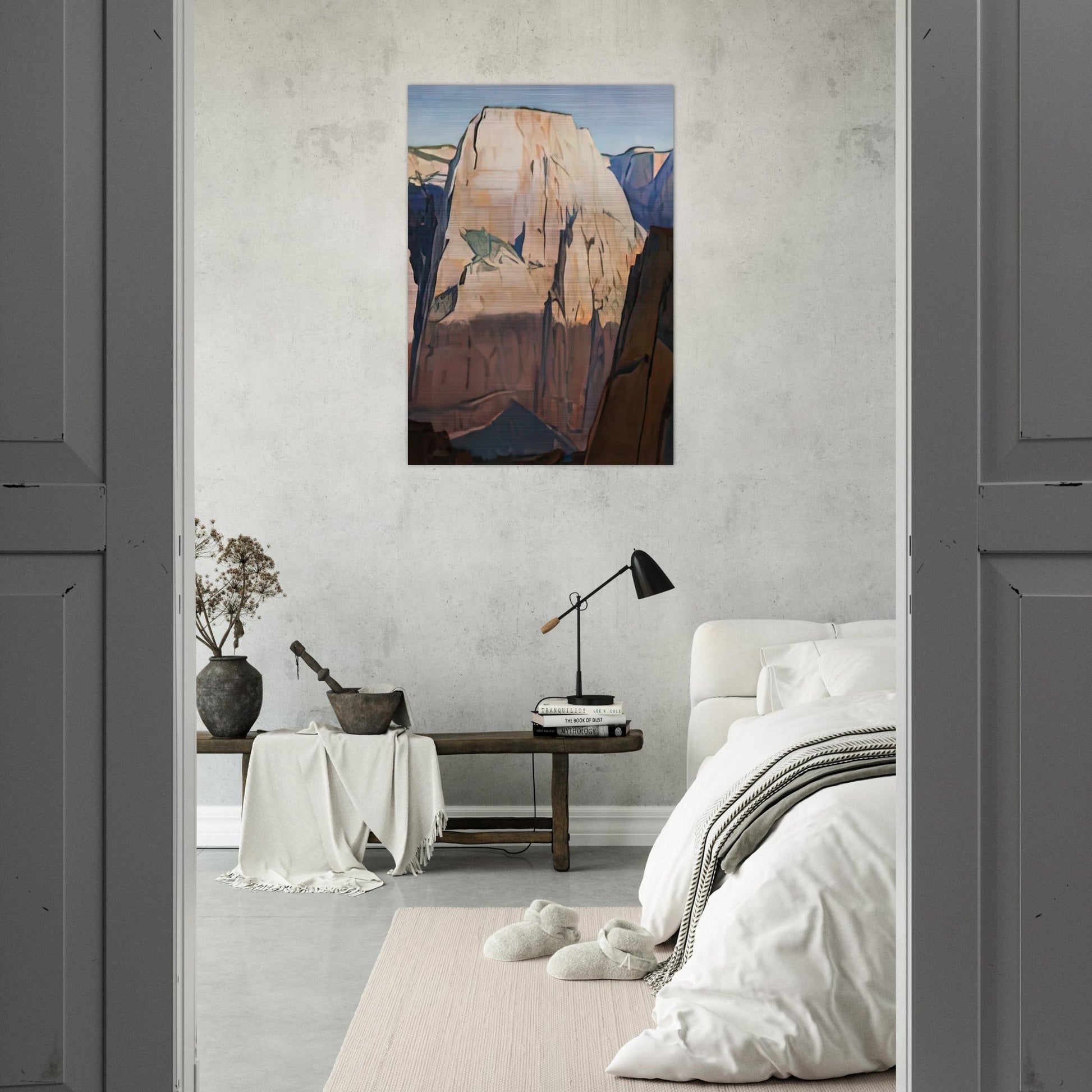 GREAT WHITE THRONE ZION CANYON UTAH 1933 - Maynard Dixon Brushed Aluminum Print - 70x100 cm / 28x40 inches | Maynard Dixon Aluminum Print | Maynard Dixon Prints