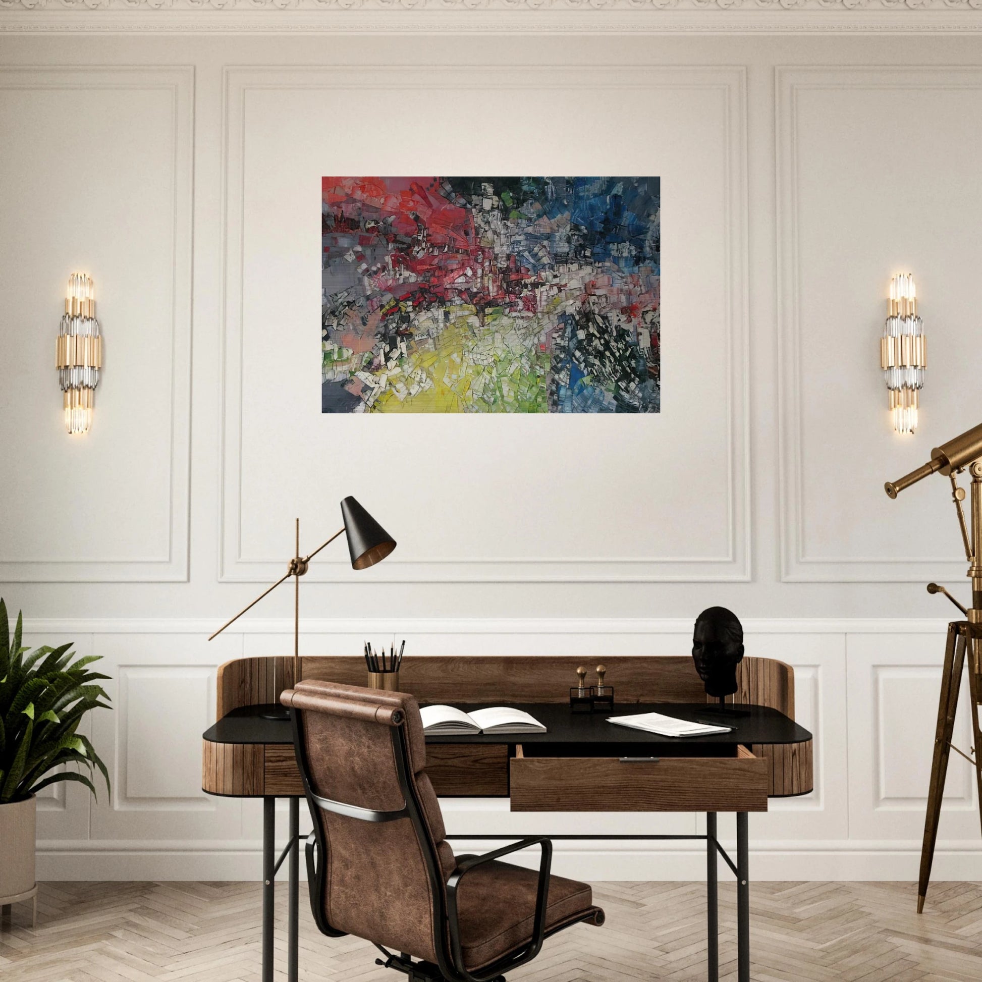 Horizons ouverts - Jean-Paul Riopelle Brushed Aluminum Print - 70x100 cm / 28x40 inches | Jean-Paul Riopelle Aluminum Print | Jean-Paul Riopelle Prints