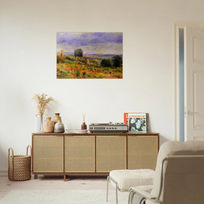 Landscape Auvers sur Oise - Pierre-Auguste Renoir Brushed Aluminum Print - 70x100 cm / 28x40 inches | Pierre-Auguste Renoir Aluminum Print | Pierre-Auguste Renoir Prints