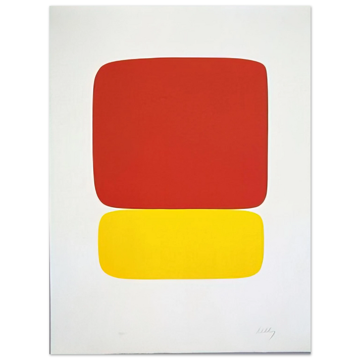 Ellsworth Kelly - Red over Yellow from Suite of Twenty-Seven Color Lithographs  75x100 cm / 30x40inches Fine Art Poster